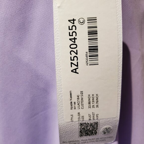 NWT Azazie Naeem Floor Length Dress - Picture 5 of 6